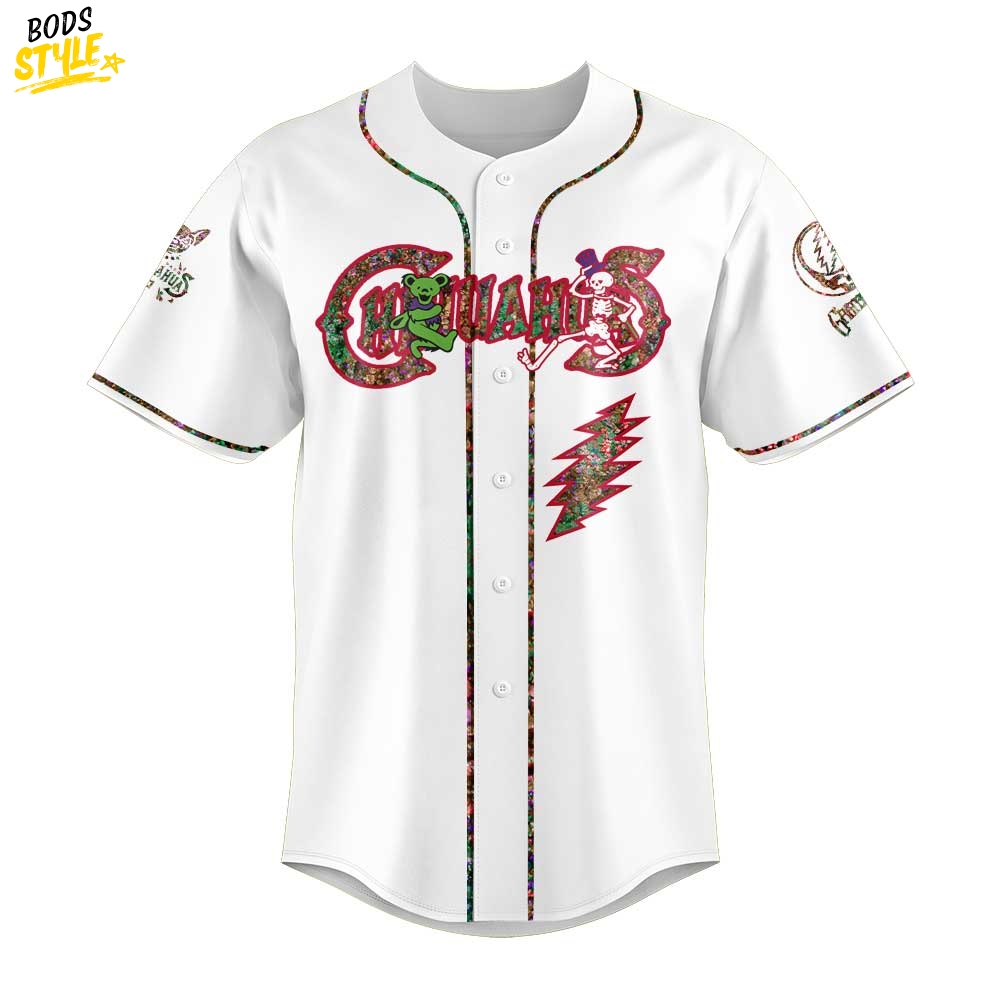 El Paso Chihuahuas Grateful Dead Night Special Baseball Jersey El Paso Chihuahuas Grateful Dead Night Special Baseball Jersey