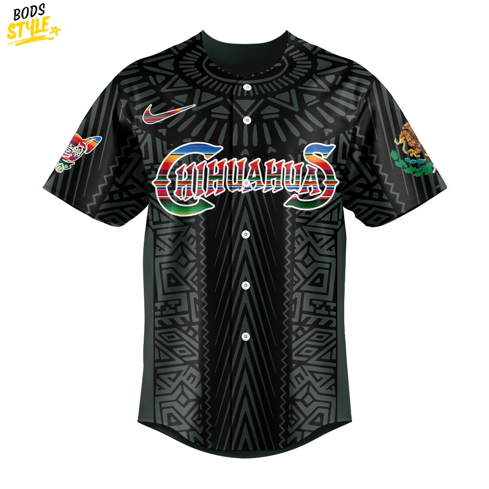 El Paso Chihuahuas Mexican Heritage Night Special Baseball Jersey El Paso Chihuahuas Mexican Heritage Night Special Baseball Jersey