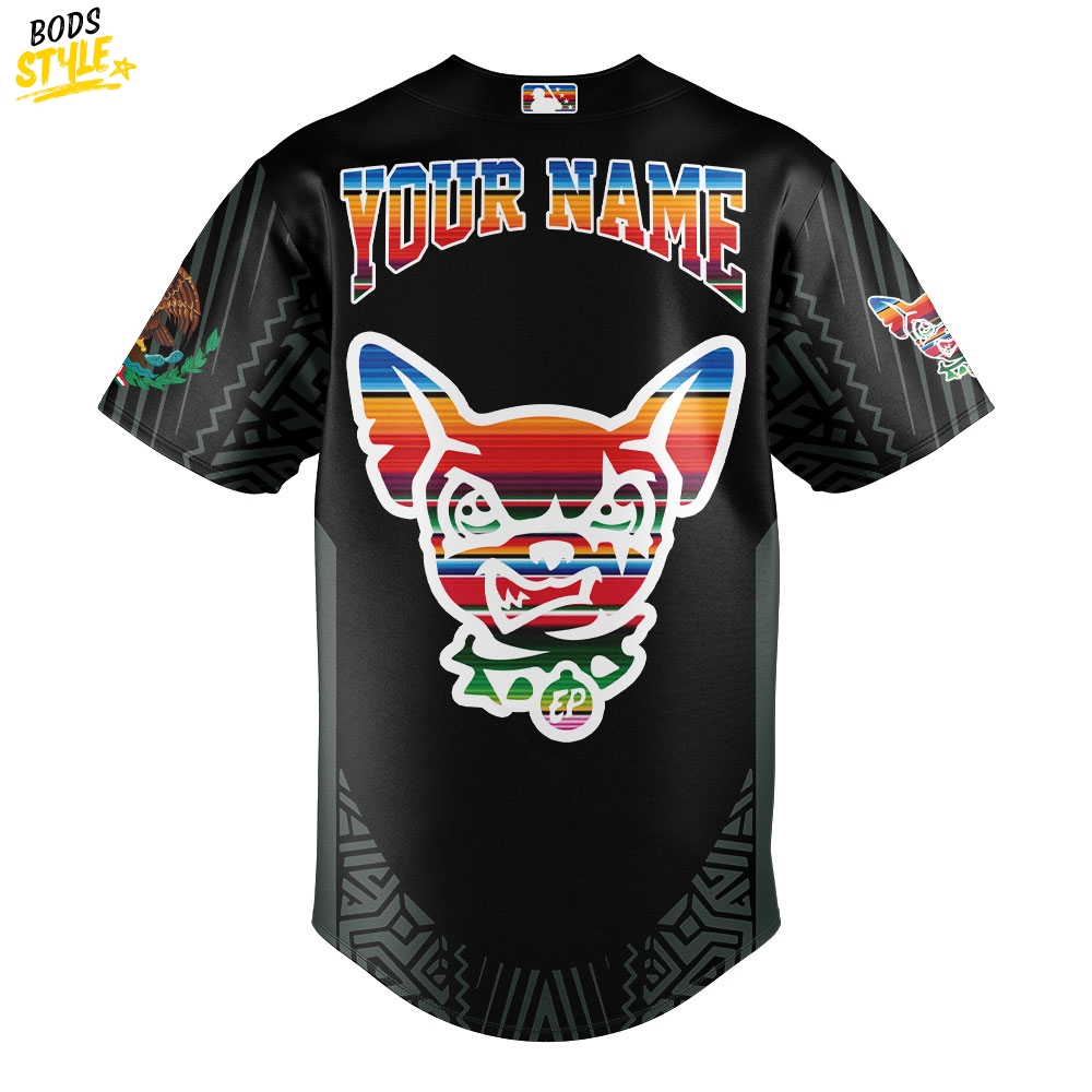 El Paso Chihuahuas Mexican Heritage Night Special Baseball Jersey El Paso Chihuahuas Mexican Heritage Night Special Baseball Jersey