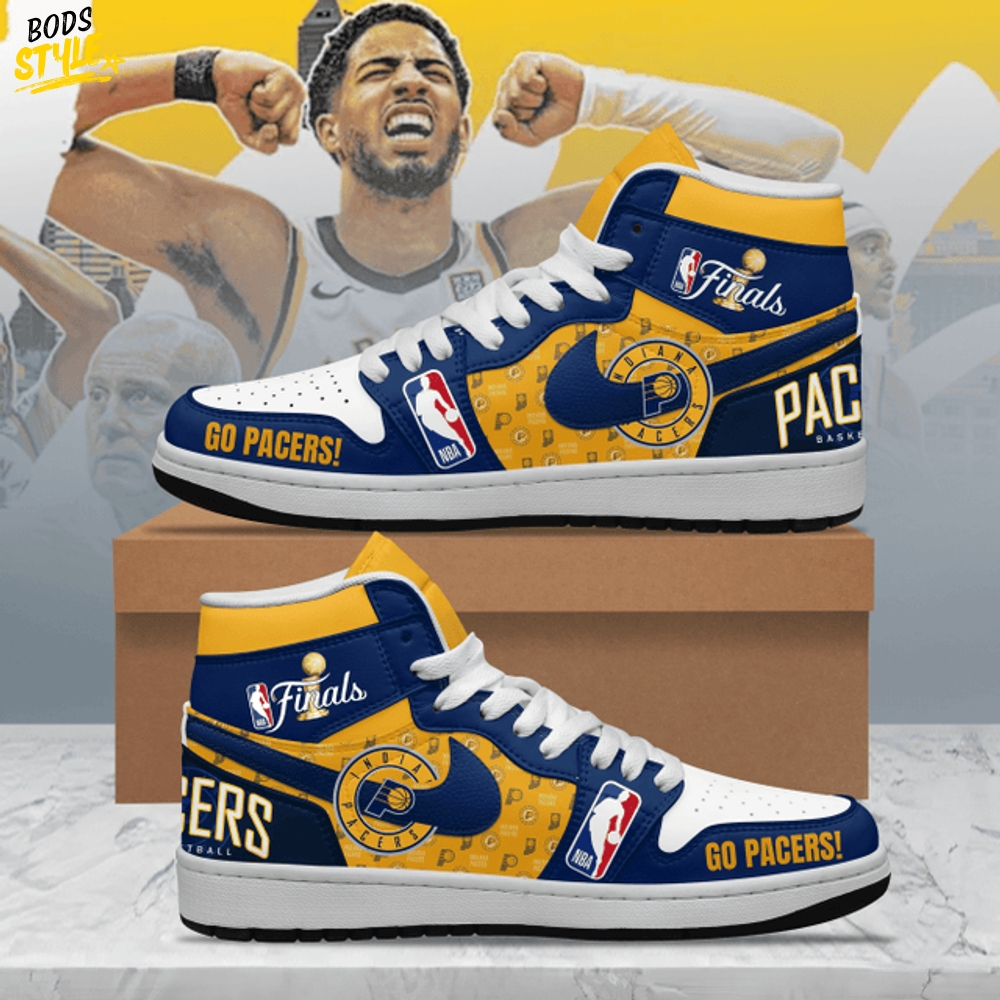Indiana Pacers 2025 NBA Finals Go Pacers Nike Air Jordan 1 Indiana Pacers 2025 NBA Finals Go Pacers Nike Air Jordan 1