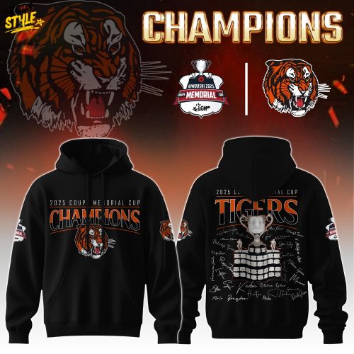 Medicine Hat Tigers Champions Memorial Cup 2025 Hoodie Set