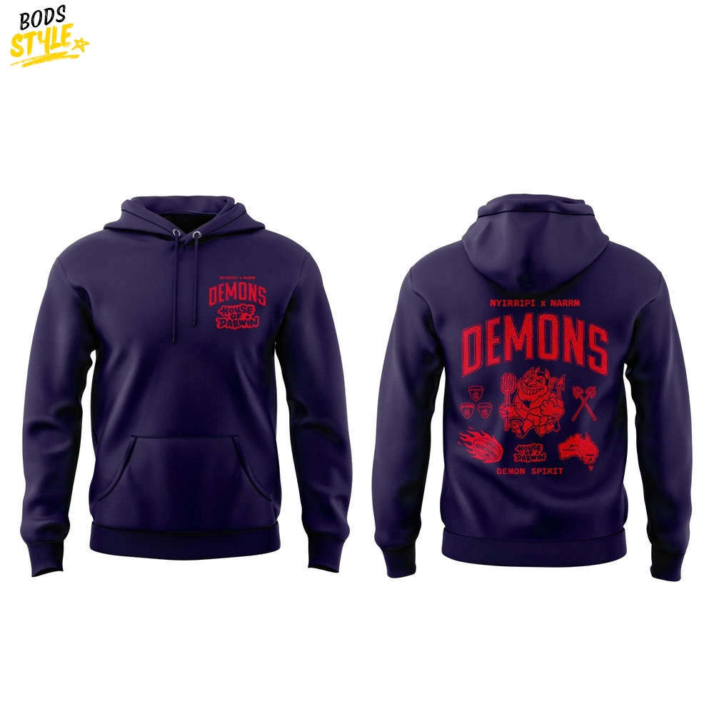 Melbourne Demons Nyirripi x Narrm Demon Spirit Special Hoodie Melbourne Demons Nyirripi x Narrm Demon Spirit Special Hoodie
