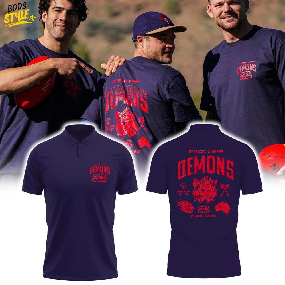Melbourne Demons Nyirripi x Narrm Demon Spirit Special Polo Shirt Melbourne Demons Nyirripi x Narrm Demon Spirit Special Polo Shirt