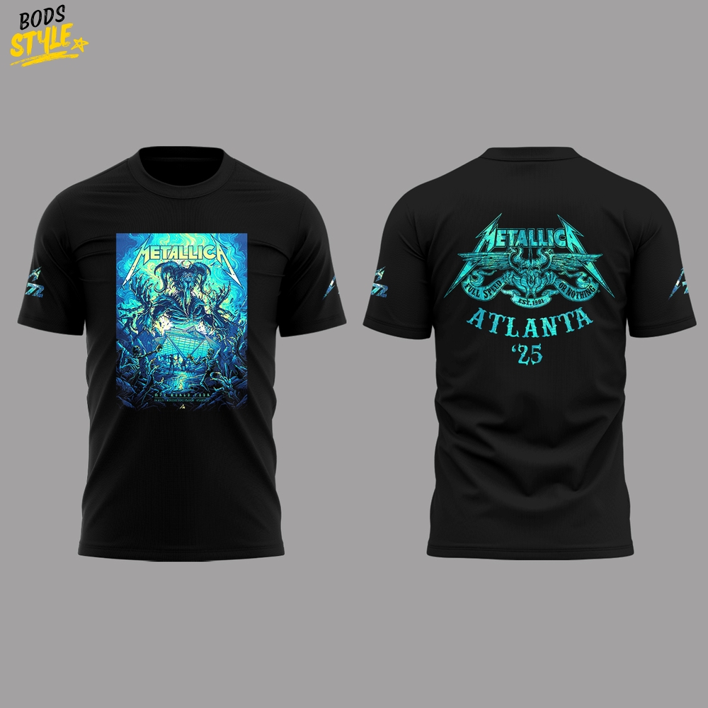 Metallica M72 World Tour M72 Atlanta Falcon Special Tee Metallica M72 World Tour M72 Atlanta Falcon Special Tee