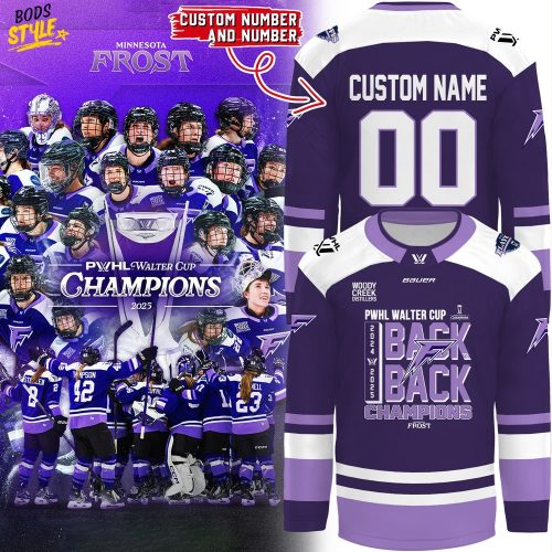 Minnesota Frost New Stadium Back To Back Champions 2025 Hockey Jersey