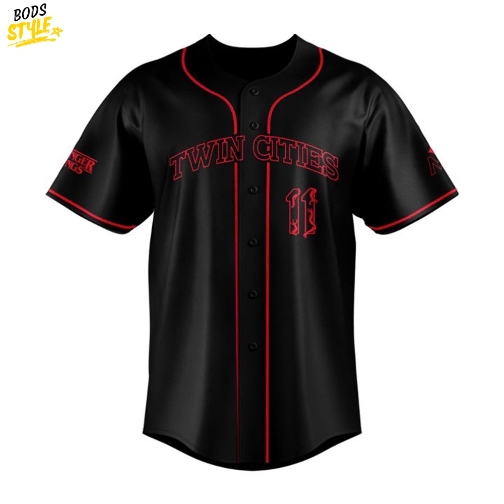 Minnesota Twins x Stranger Things Night Special Baseball Jersey Minnesota Twins x Stranger Things Night Special Baseball Jersey
