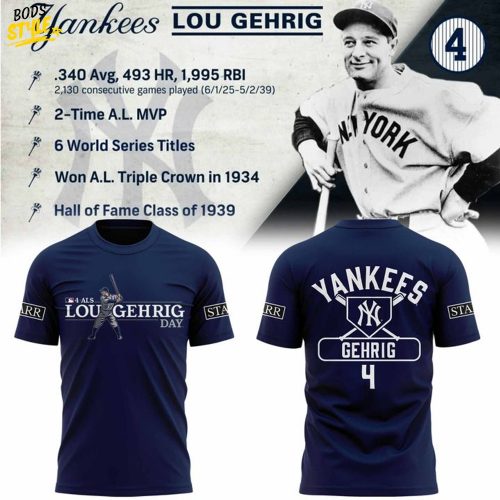 New York Yankees x 2025 Lou Gehrig Day Special Tee