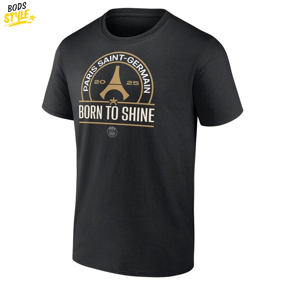 Paris Saint Germain "Born To Shine" UCL Champions Special Black Tee Paris Saint Germain "Born To Shine" UCL Champions Special Black Tee