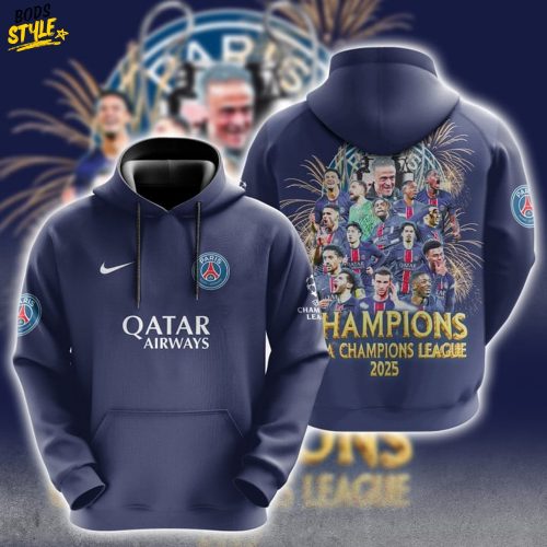 Paris Saint-Germain 2025 Champions UEFA Champions League Hoodie