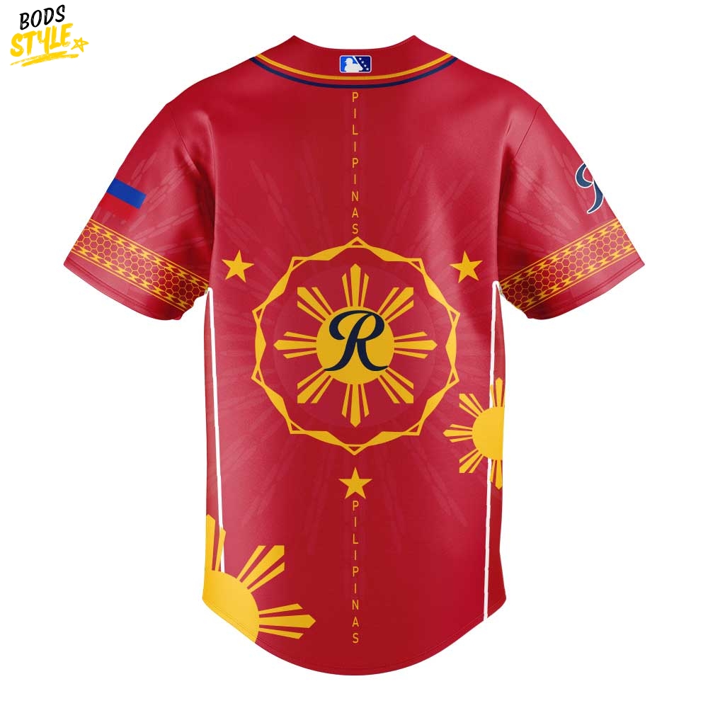 Round Rock Express Filipino Heritage Night Special Baseball Jersey Round Rock Express Filipino Heritage Night Special Baseball Jersey