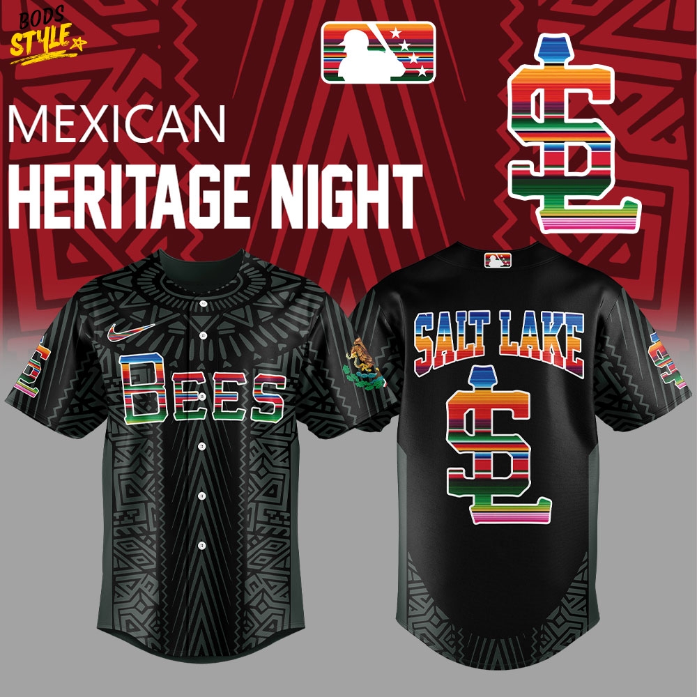 Salt Lake Bees Mexican Heritage Night Special Baseball Jersey Salt Lake Bees Mexican Heritage Night Special Baseball Jersey