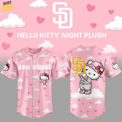 San Diego Padres x Hello Kitty Night Plush Pink Baseball Jersey