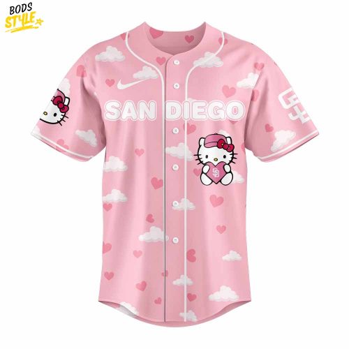 San Diego Padres x Hello Kitty Night Plush Pink Baseball Jersey