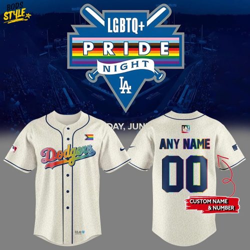 Special New Pride Dodgers Logo Jersey Custom Name Numbers