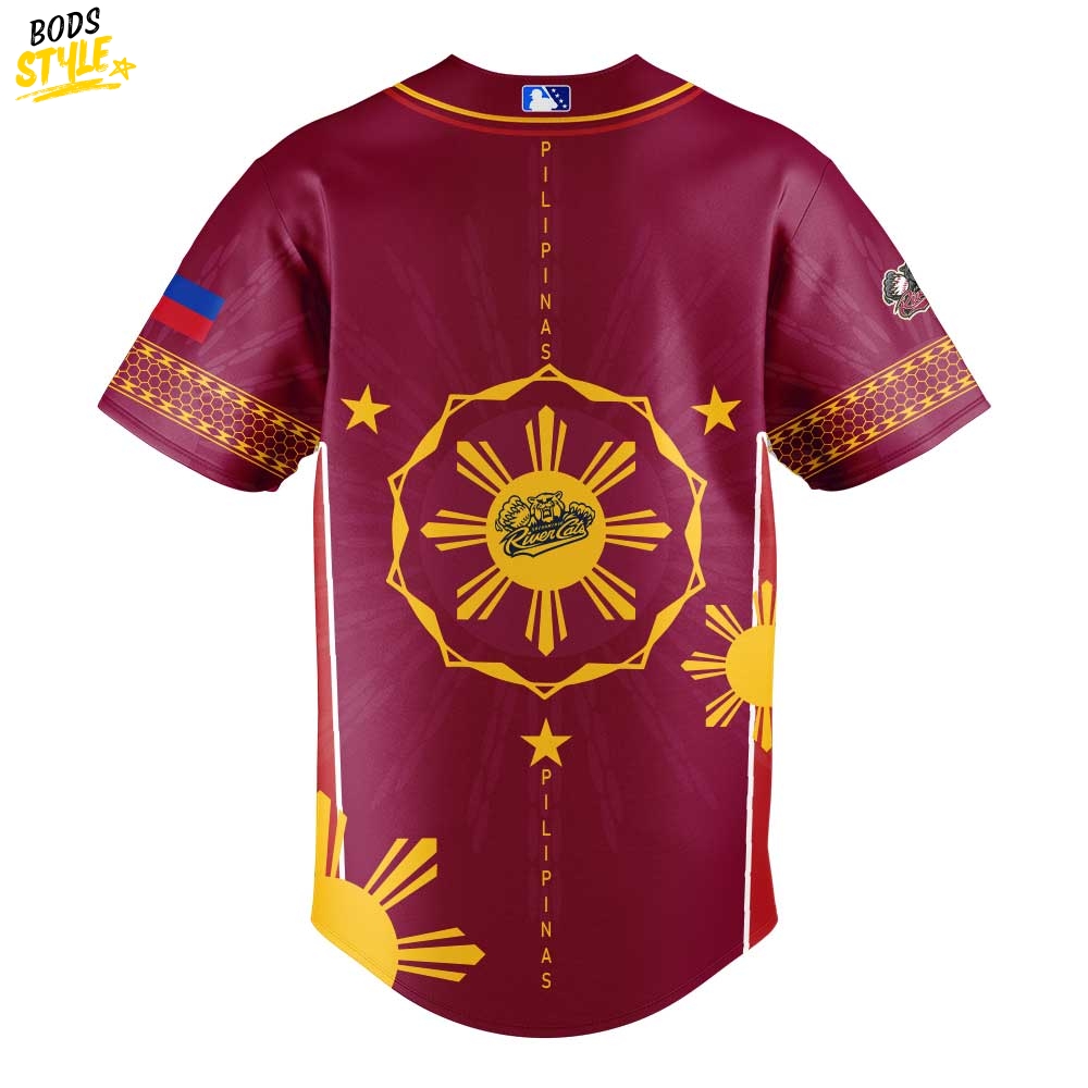 Sugar Land Space Cowboys Filipino Heritage Night Special Baseball Jersey Sugar Land Space Cowboys Filipino Heritage Night Special Baseball Jersey