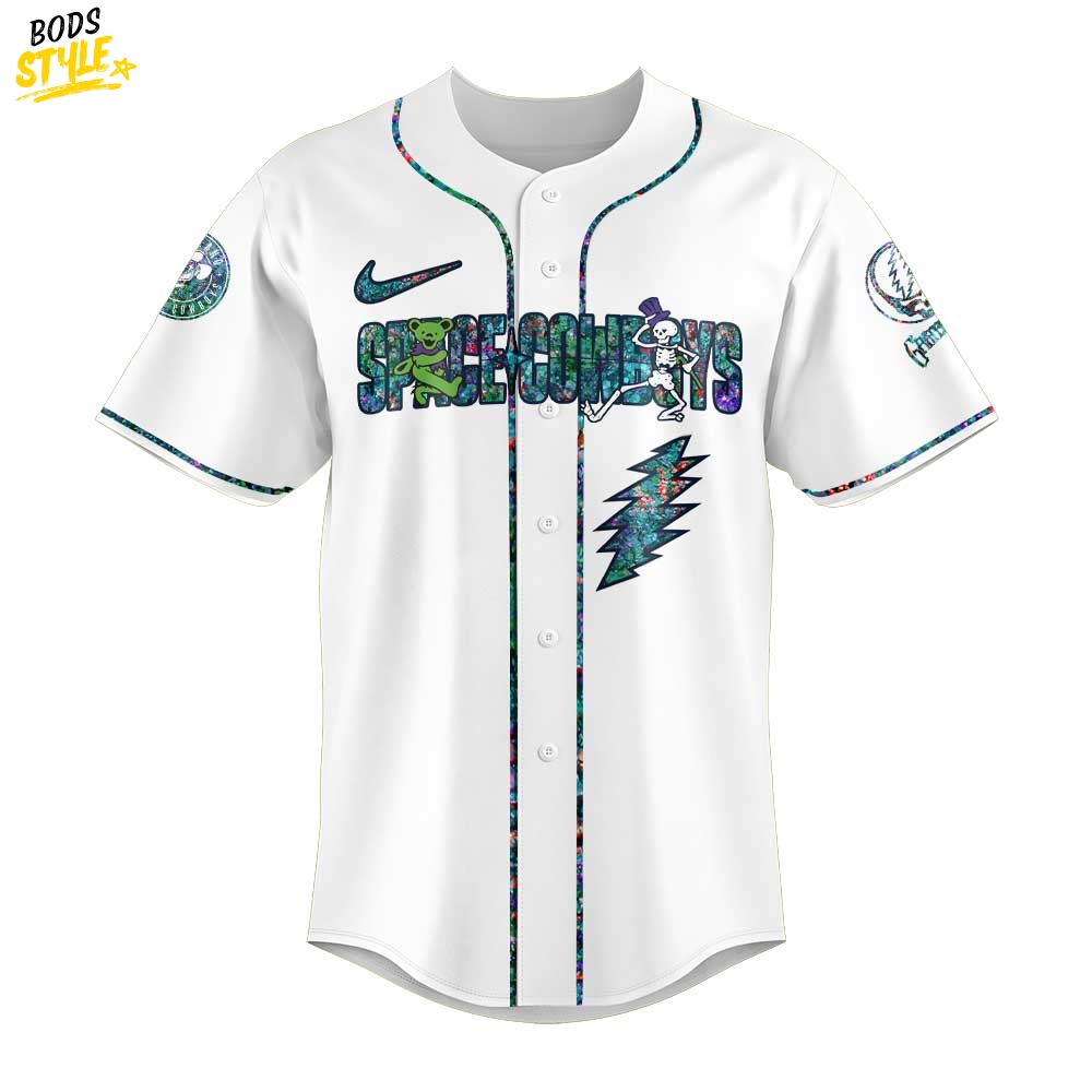 Sugar Land Space Cowboys Grateful Dead Night Special Baseball Jersey Sugar Land Space Cowboys Grateful Dead Night Special Baseball Jersey
