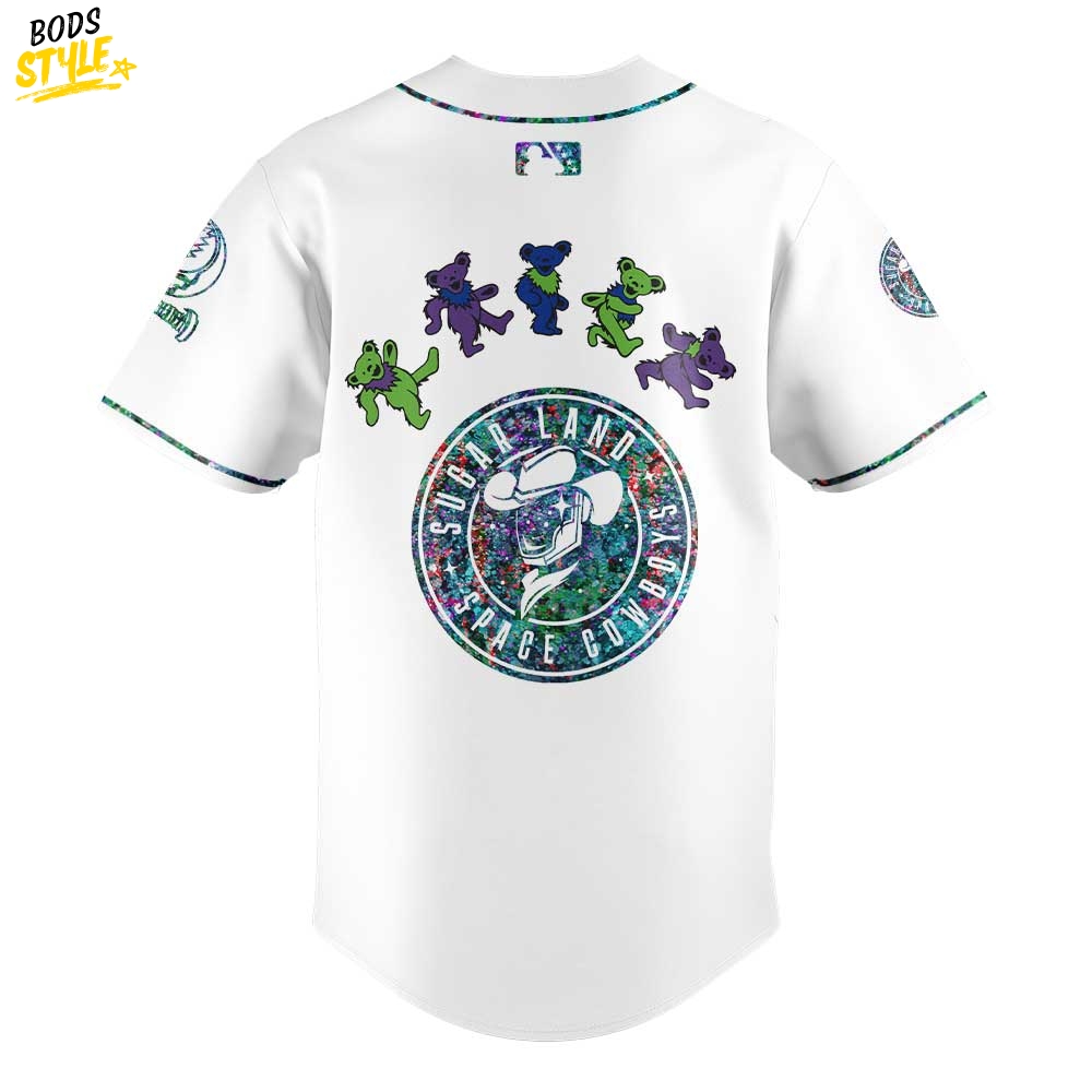 Sugar Land Space Cowboys Grateful Dead Night Special Baseball Jersey Sugar Land Space Cowboys Grateful Dead Night Special Baseball Jersey