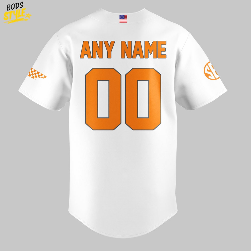 Tennessee Volunteers Baseball Superman Design Personalized Baseball Jersey Tennessee Volunteers Baseball Superman Design Personalized Baseball Jersey