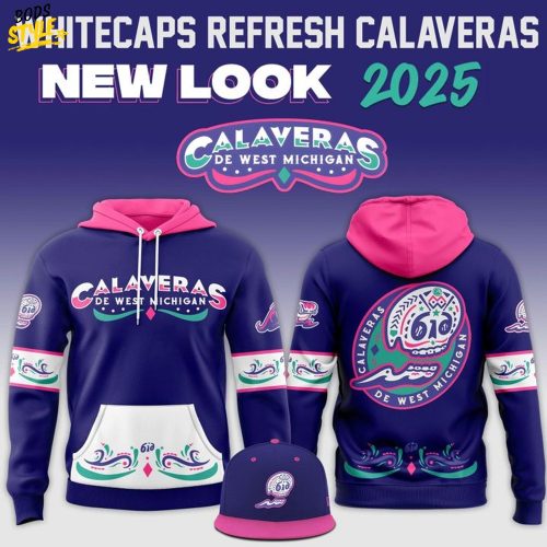West Michigan Whitecaps Refresh Calaveras New Look 2025 Special Hoodie