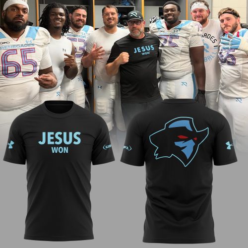 Arlington Renegades x Jesus Won 2025 Special Black Shirt