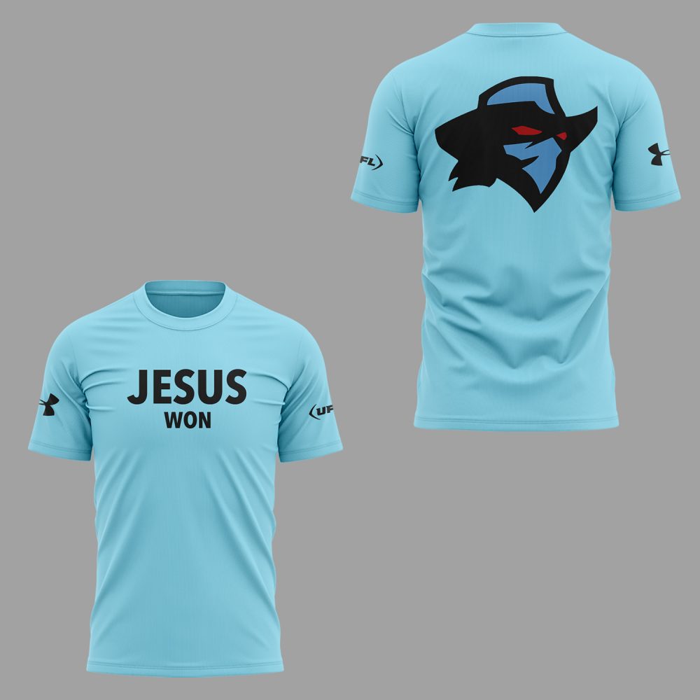 Arlington Renegades x Jesus Won 2025 Special Blue Shirt