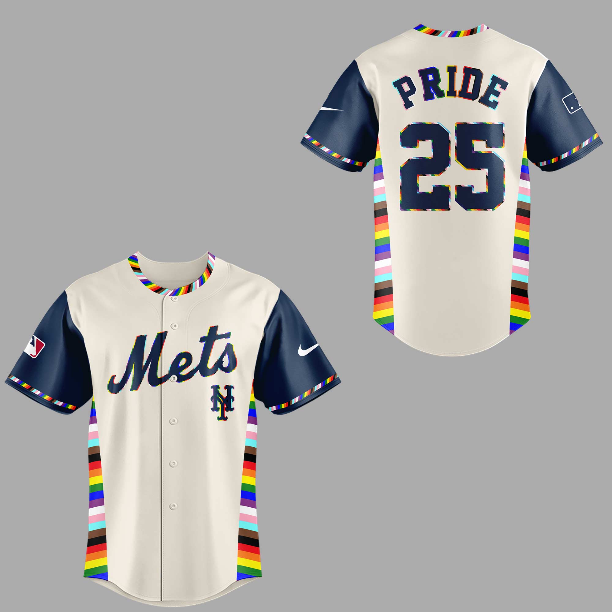 New York Mets Pride Month Special Baseball Jersey New York Mets Pride Month Special Baseball Jersey